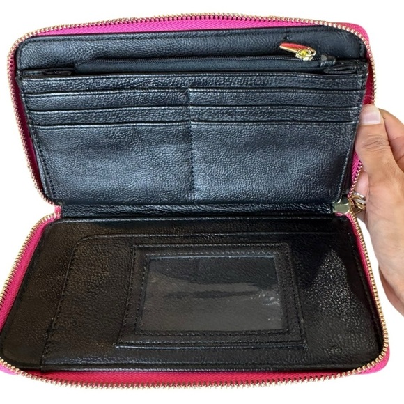 NWT Betsey Johnson Rainbow Colorblock Gold Heart Zip Wristlet Wallet - Picture 3 of 10